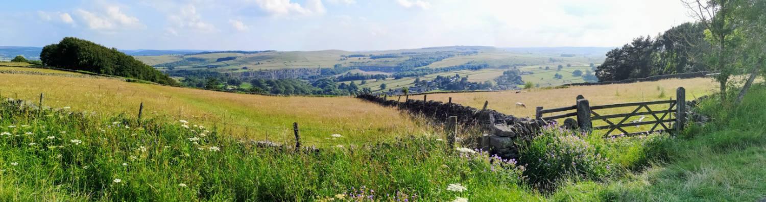 Views From Eyam Edge above Maywalk House B&B